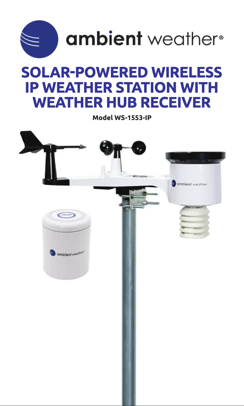 Page n°1 - Manuel utilisateur Ambient Weather WS-1553-IP