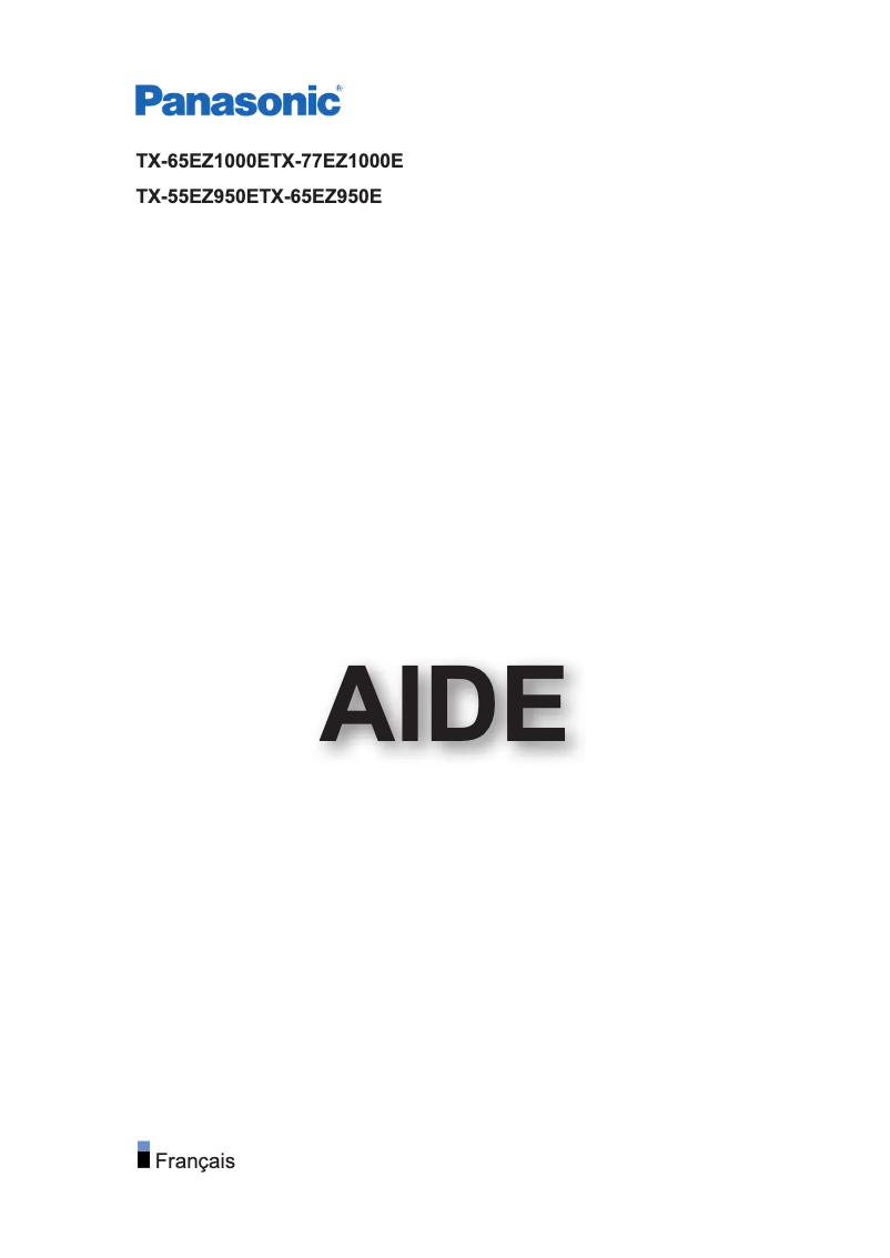 Page 1 de la notice Manuel utilisateur Panasonic TX-77EZ1000E
