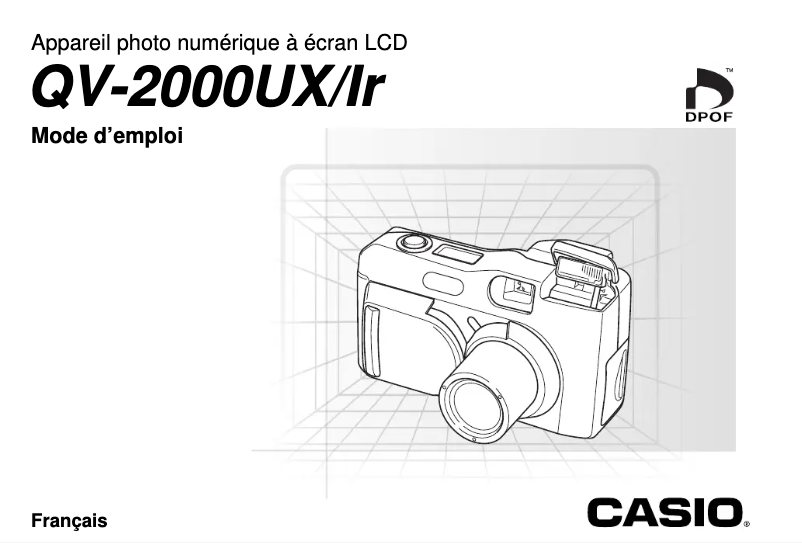Image de la première page du manuel de l'appareil QV-2000UX/IR
