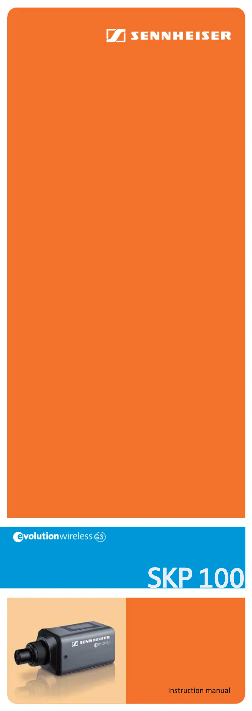 Page 1 de la notice Manuel utilisateur Sennheiser SKP 100 G3-G
