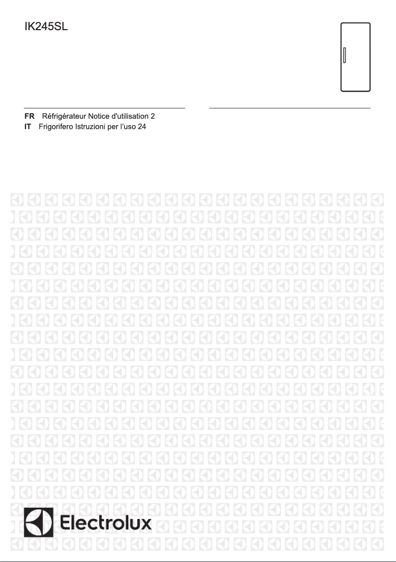 Page 1 de la notice Manuel utilisateur Electrolux IK245SL