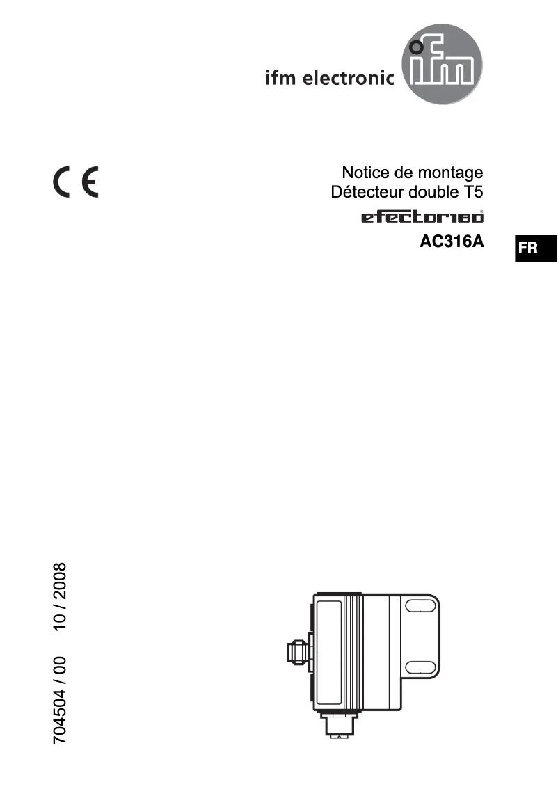 Page 1 de la notice Manuel utilisateur IFM AC316A