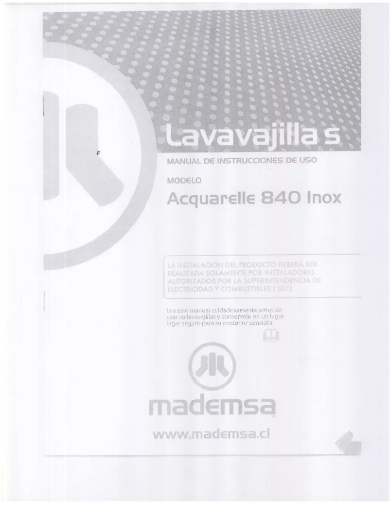 Page n°1 - Manuel utilisateur Mademsa Acquarelle 840 Inox