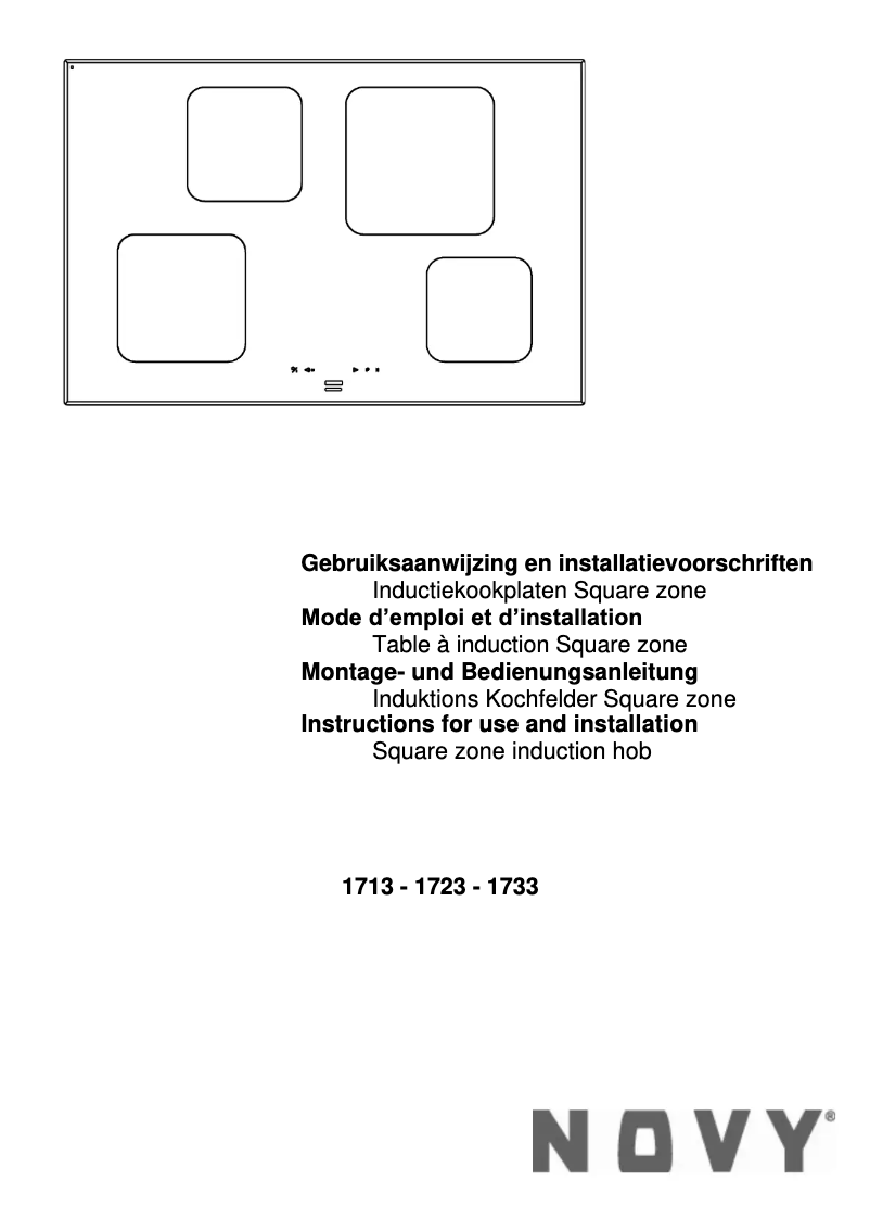 Page 1 de la notice Manuel utilisateur Novy 1723