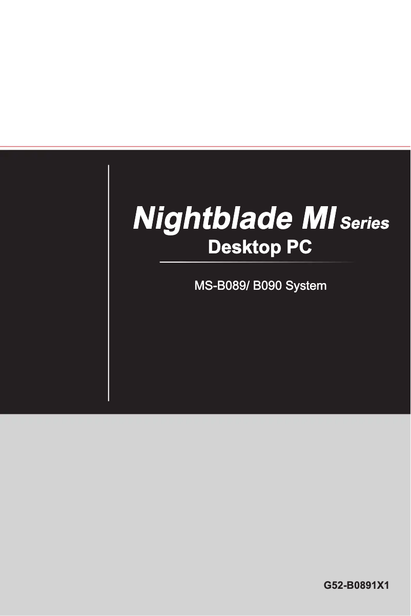 Image de la première page du manuel de l'appareil Nightblade MI-030EU