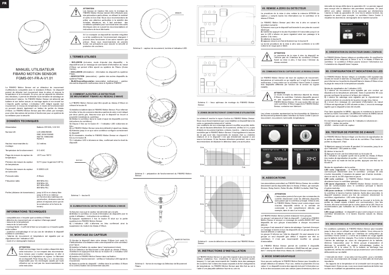 Page 1 de la notice Manuel utilisateur Fibaro FGMS-001