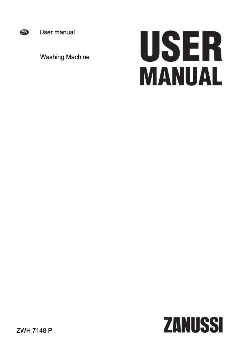 Page n°1 - Manuel utilisateur Zanussi ZWH7148P