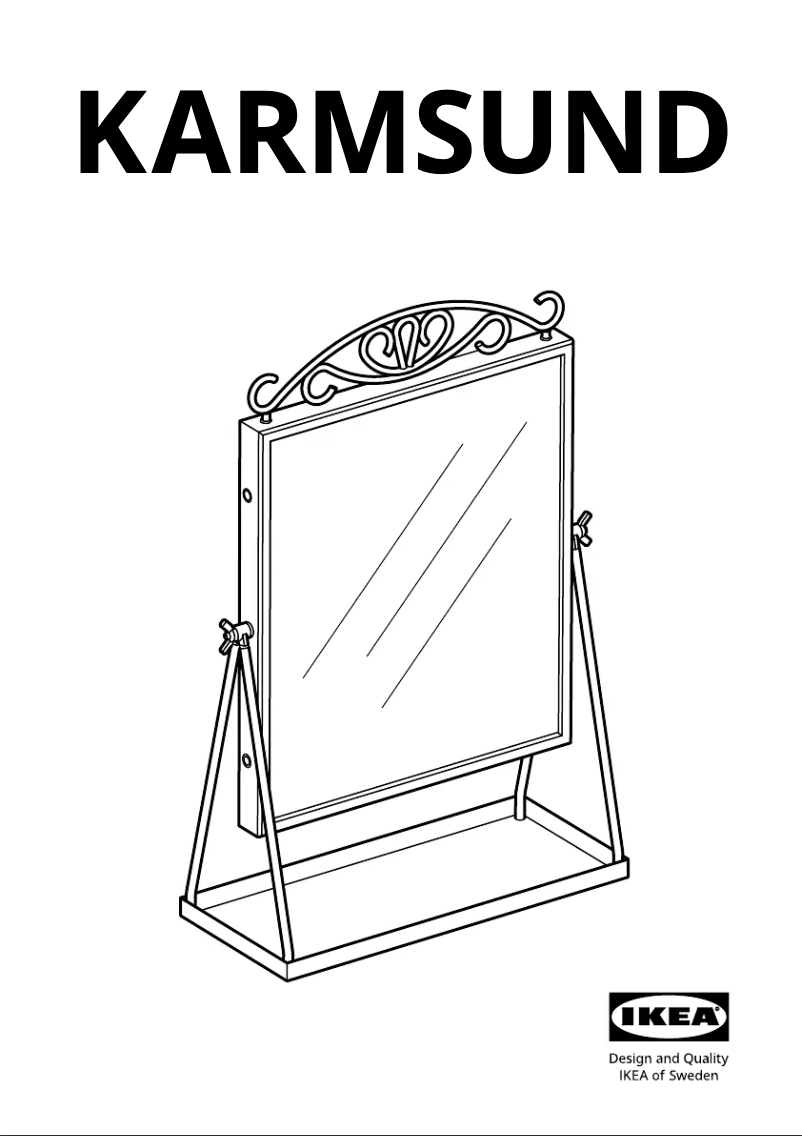 Page 1 de la notice Manuel utilisateur Ikea KARMSUND 605.072.61