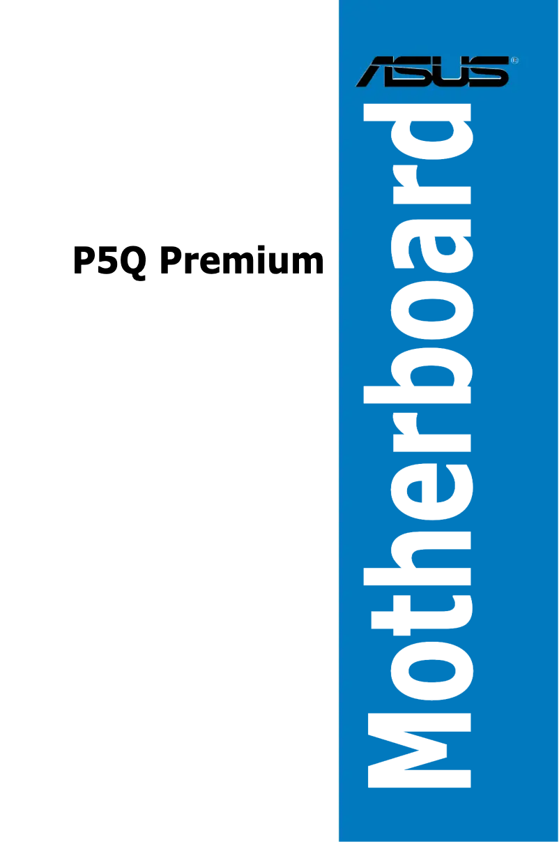 Image de la première page du manuel de l'appareil P5Q Premium