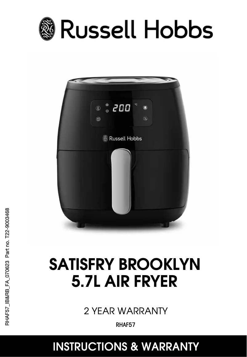 Image de la première page du manuel de l'appareil RHAF57