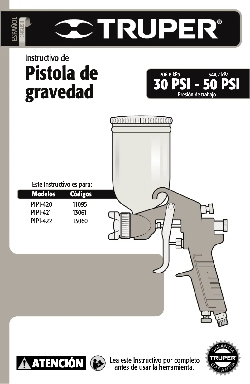 Image de la première page du manuel de l'appareil PIPI-420
