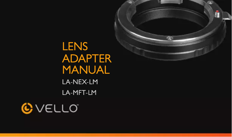 Page 1 de la notice Manuel utilisateur Vello LA-NEX-LM