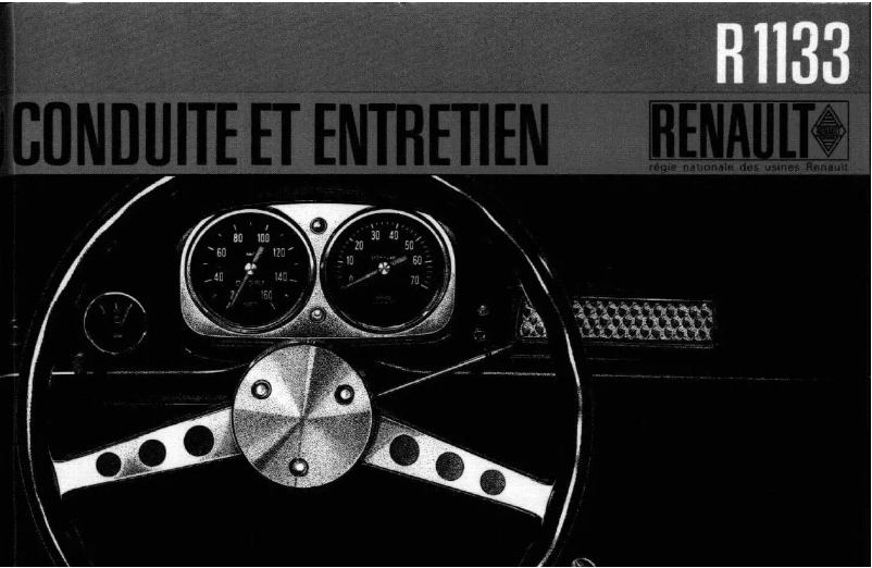 Page 1 de la notice Manuel utilisateur Renault R 1133 Caravelle (1966)