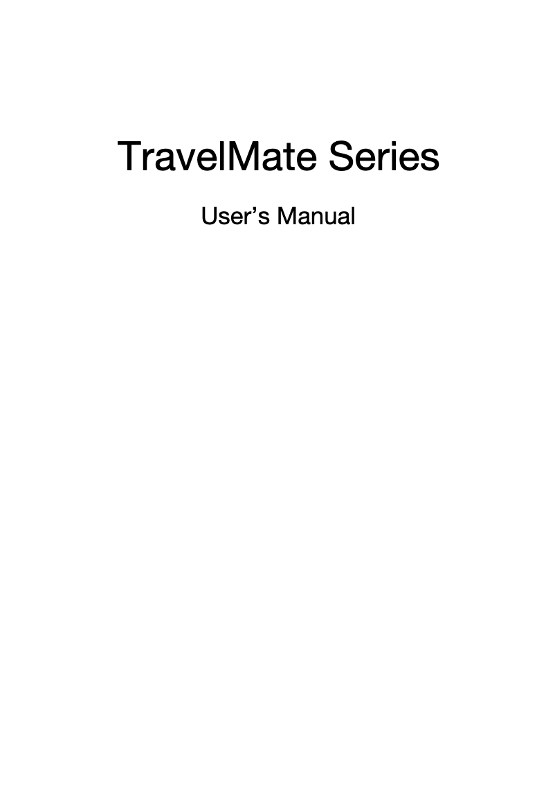 Page n°1 - Manuel utilisateur Acer TravelMate P645