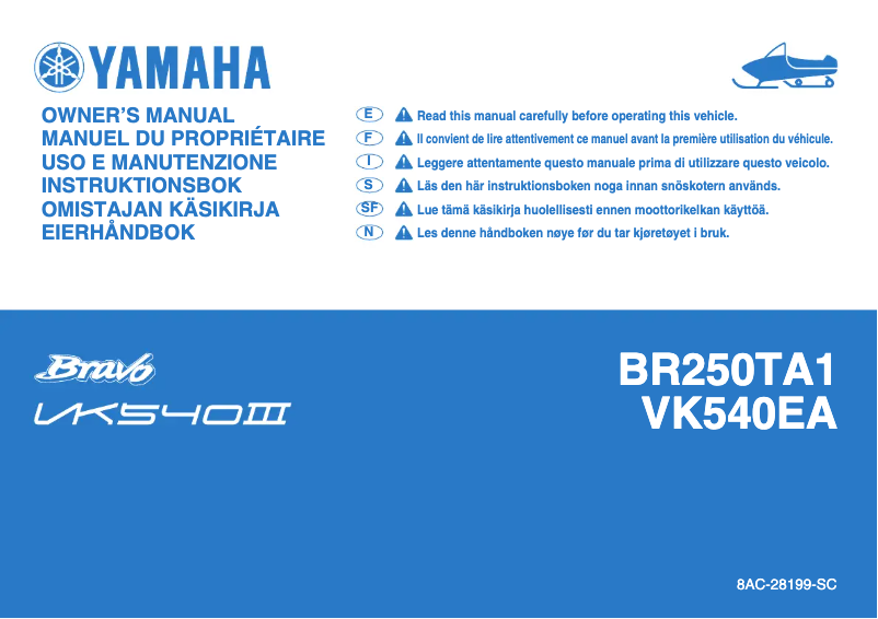 Page 1 de la notice Manuel utilisateur Yamaha Bravo (2011)