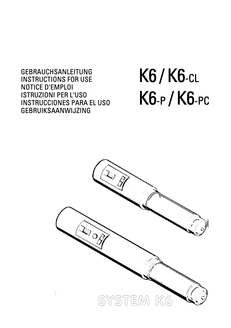Page 1 de la notice Manuel utilisateur Sennheiser K6