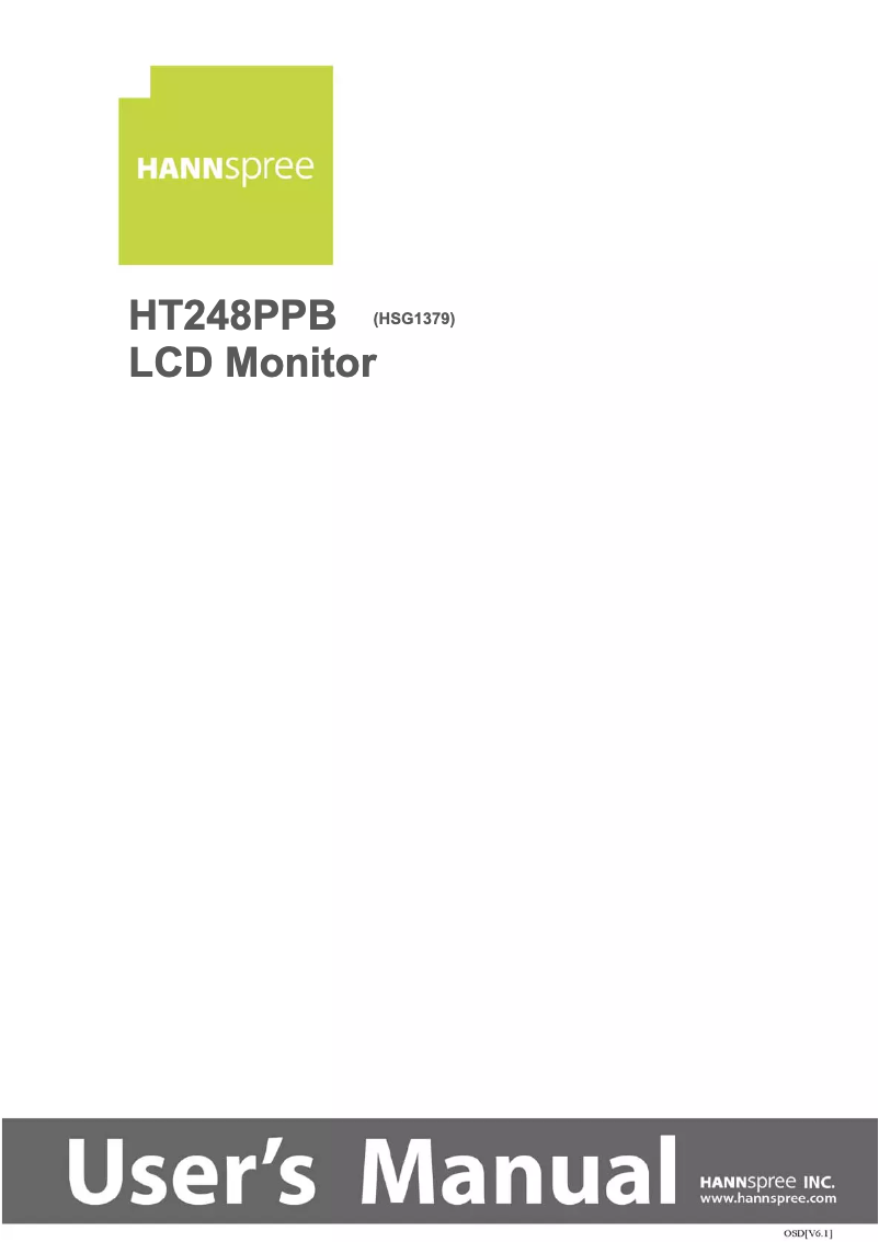 Page n°1 - Mode d'emploi Hannspree HT 248 PPB
