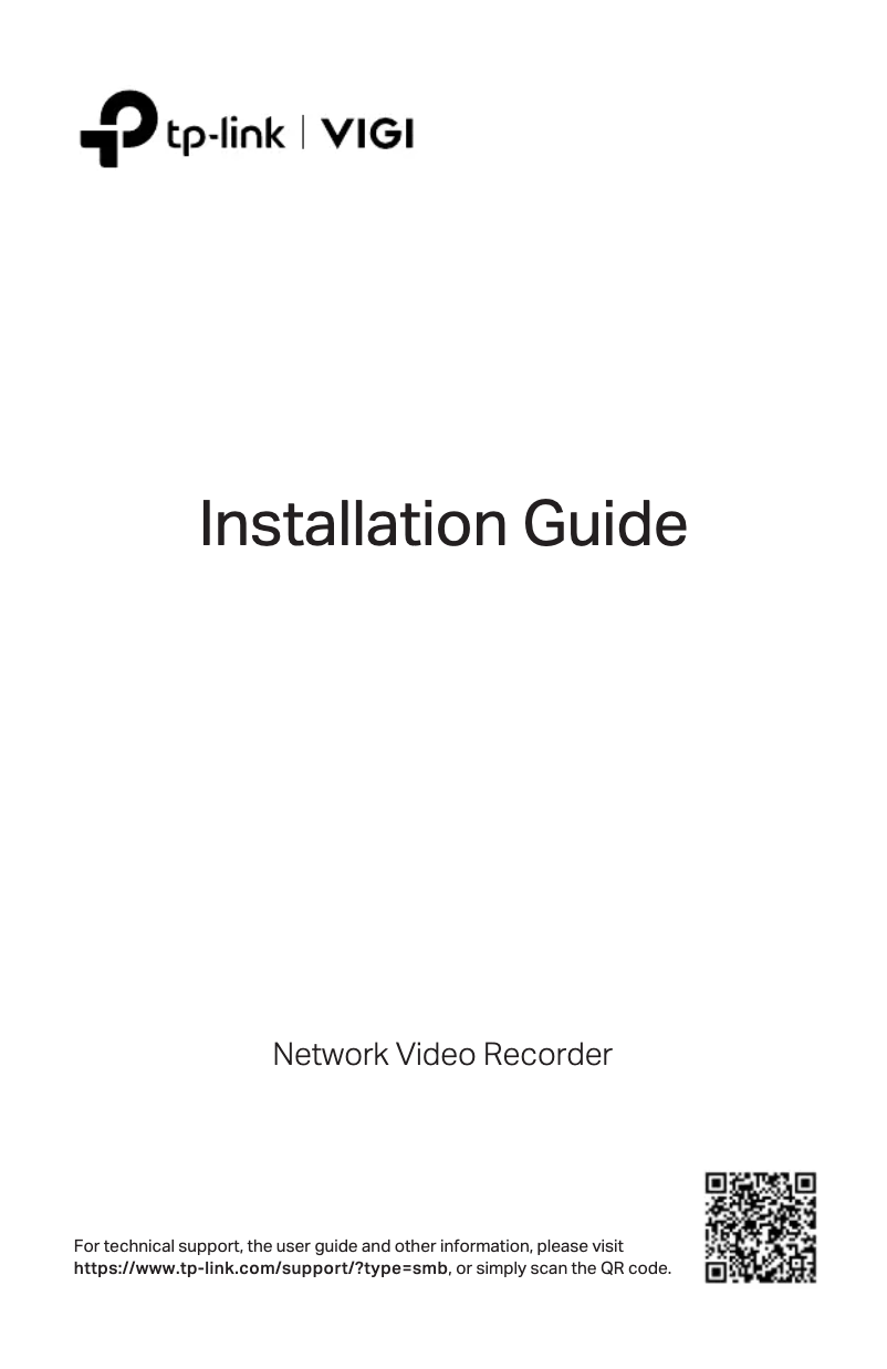 Page n°1 - Guide d'installation TP-Link VIGI NVR2016H-16P