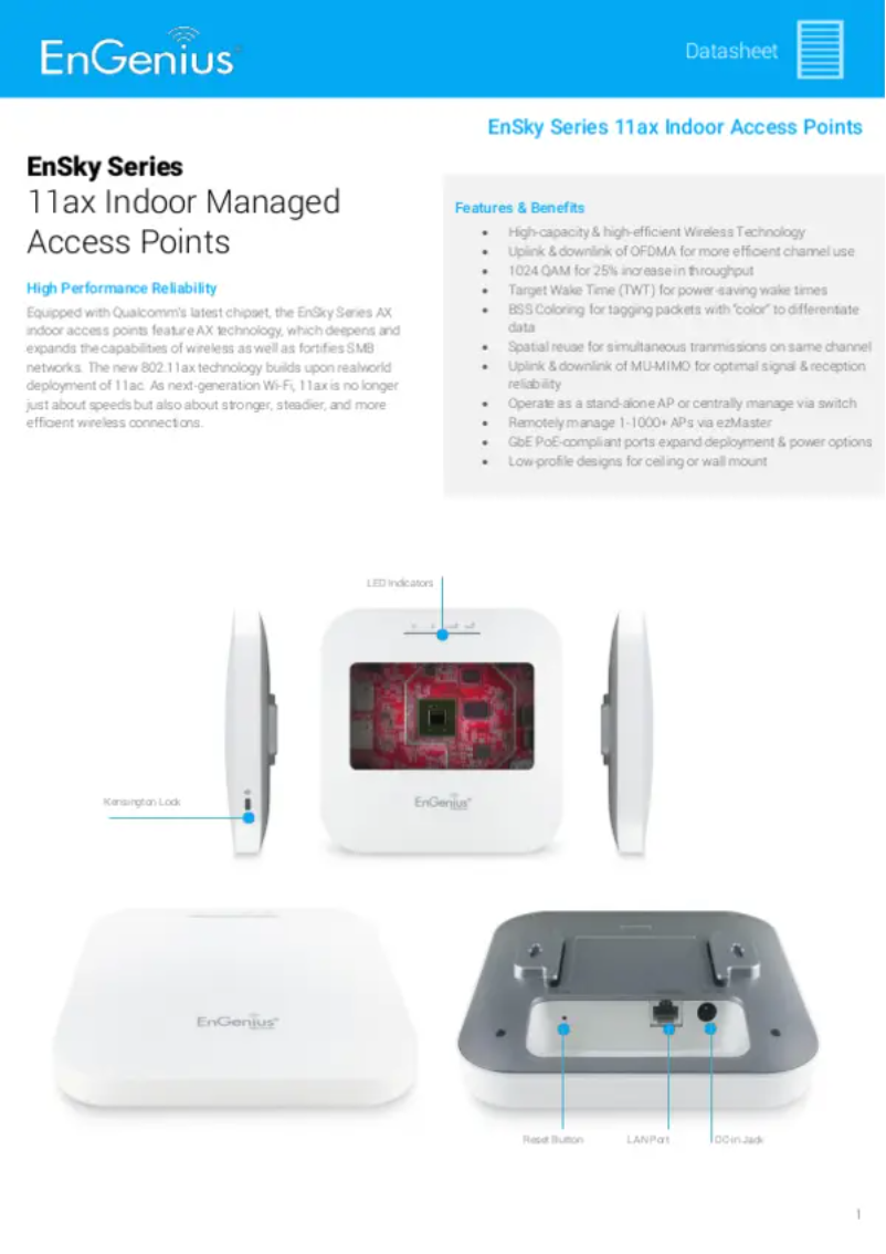 Image de la première page du manuel de l'appareil EWS377AP