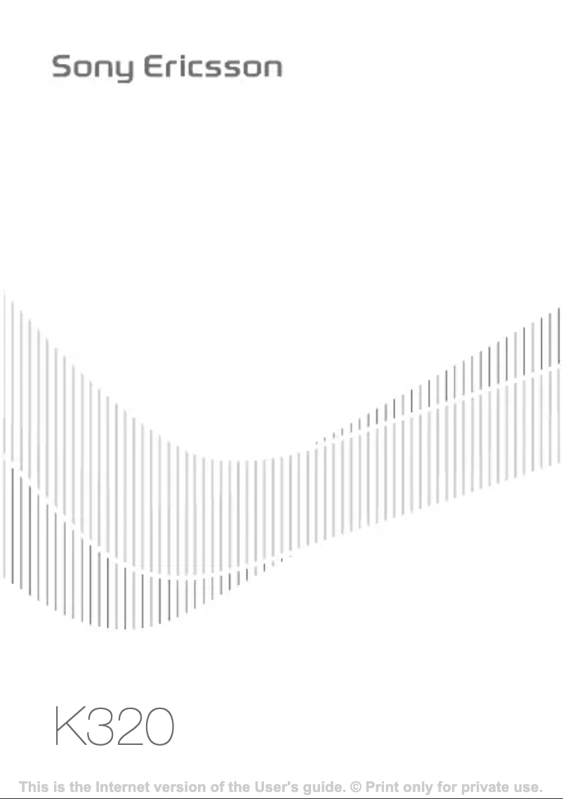 Page 1 de la notice Manuel utilisateur Sony Ericsson K320i