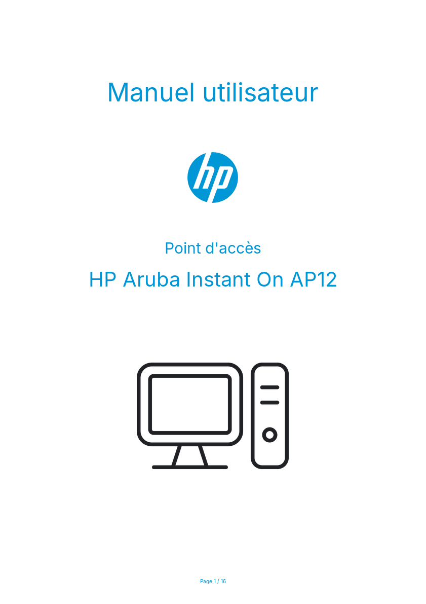 Page n°1 - Manuel utilisateur HP Aruba Instant On AP12