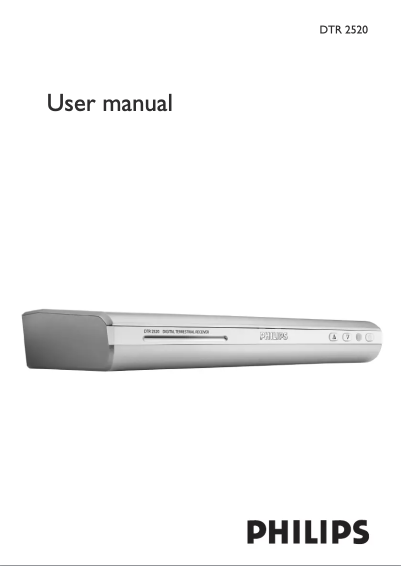Page 1 de la notice Manuel utilisateur Philips DTR2520