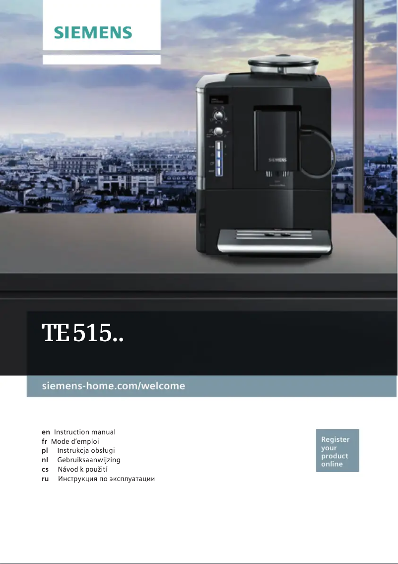 Page n°1 - Manuel utilisateur Siemens EQ.5 macchiatoPlus TE515201RW