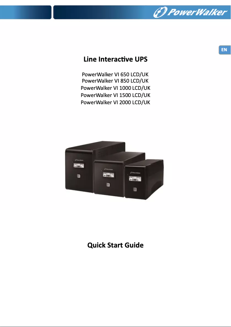 Page n°1 - Manuel utilisateur BlueWalker PowerWalker VI 1000 LCD