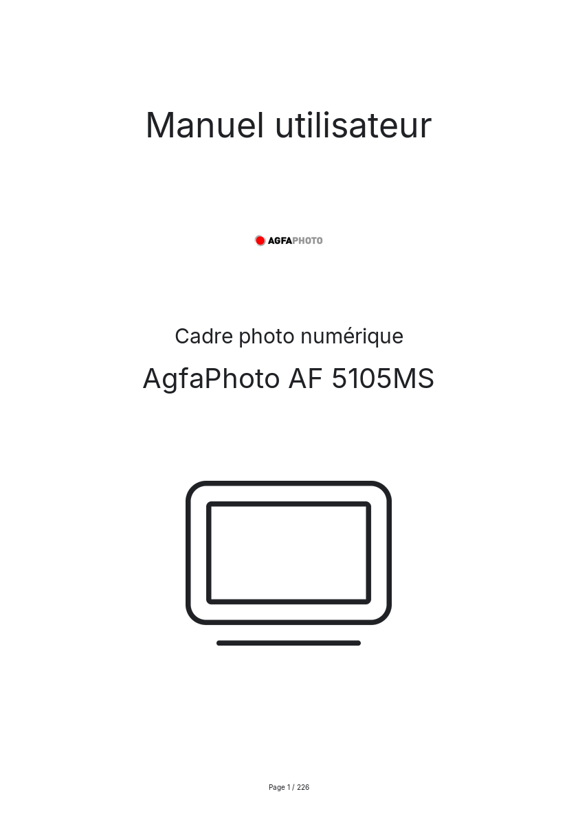 Image de la première page du manuel de l'appareil AF 5105MS