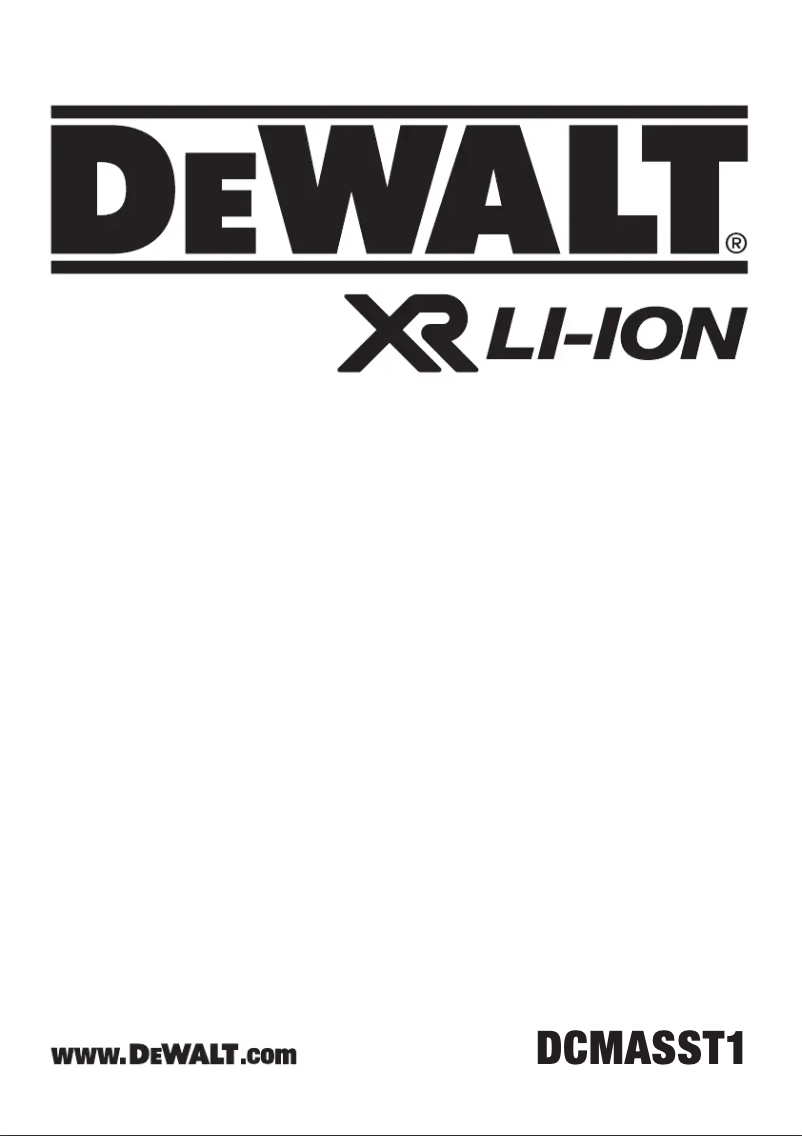 Page 1 de la notice Manuel utilisateur DeWalt DCMASST1