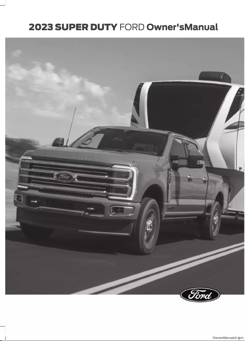 Page 1 de la notice Manuel utilisateur Ford F-250 (2023)