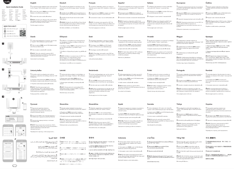 Page 1 de la notice Manuel utilisateur Cudy WR3000S