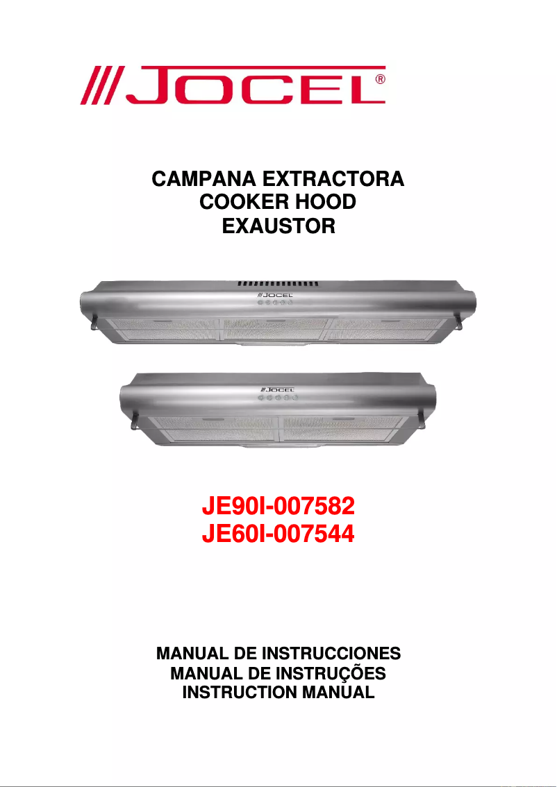 Page n°1 - Manuel utilisateur Jocel JE60I-007544