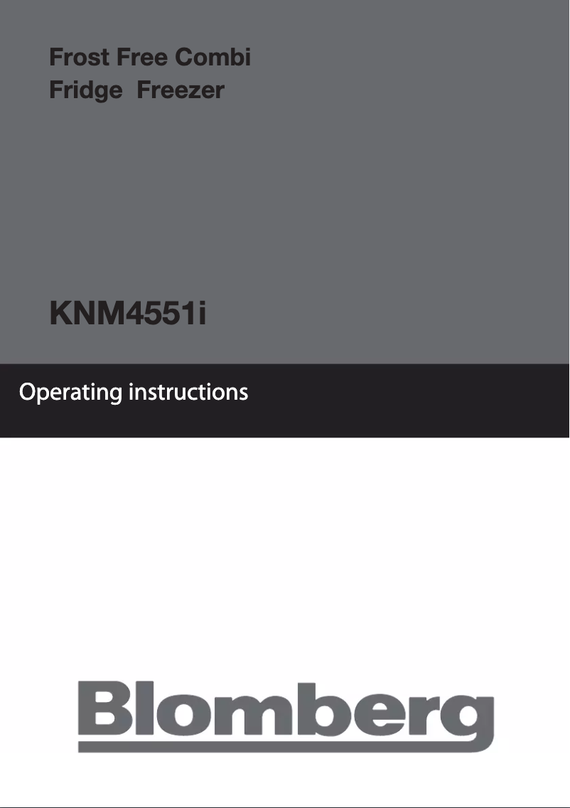 Page 1 de la notice Manuel utilisateur Blomberg KNM4551i