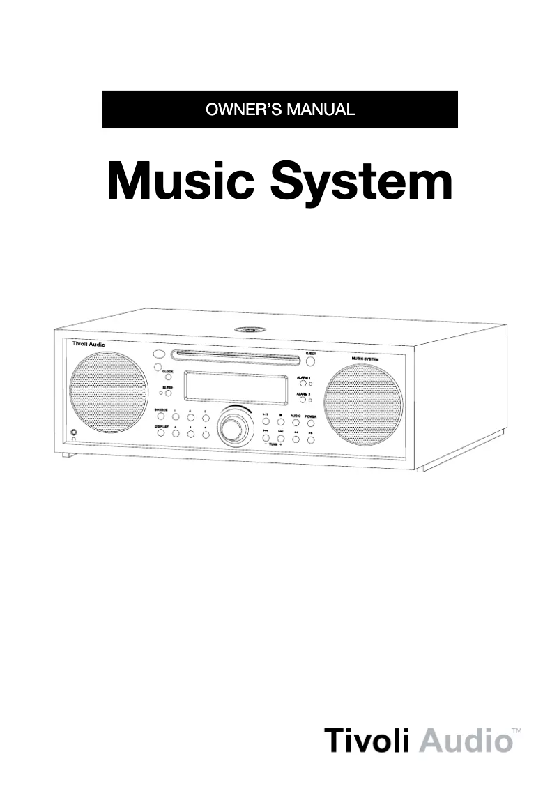 Page 1 de la notice Manuel utilisateur Tivoli Audio Music System