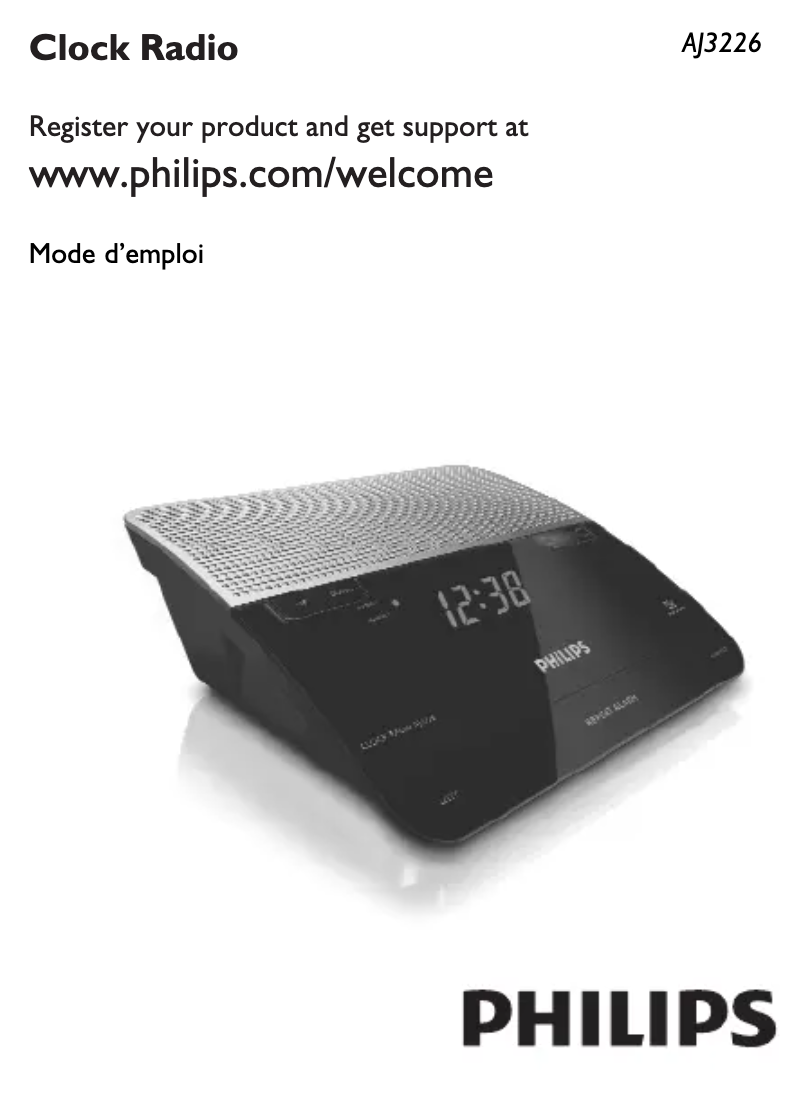 Page 1 de la notice Manuel utilisateur Philips AJ3226