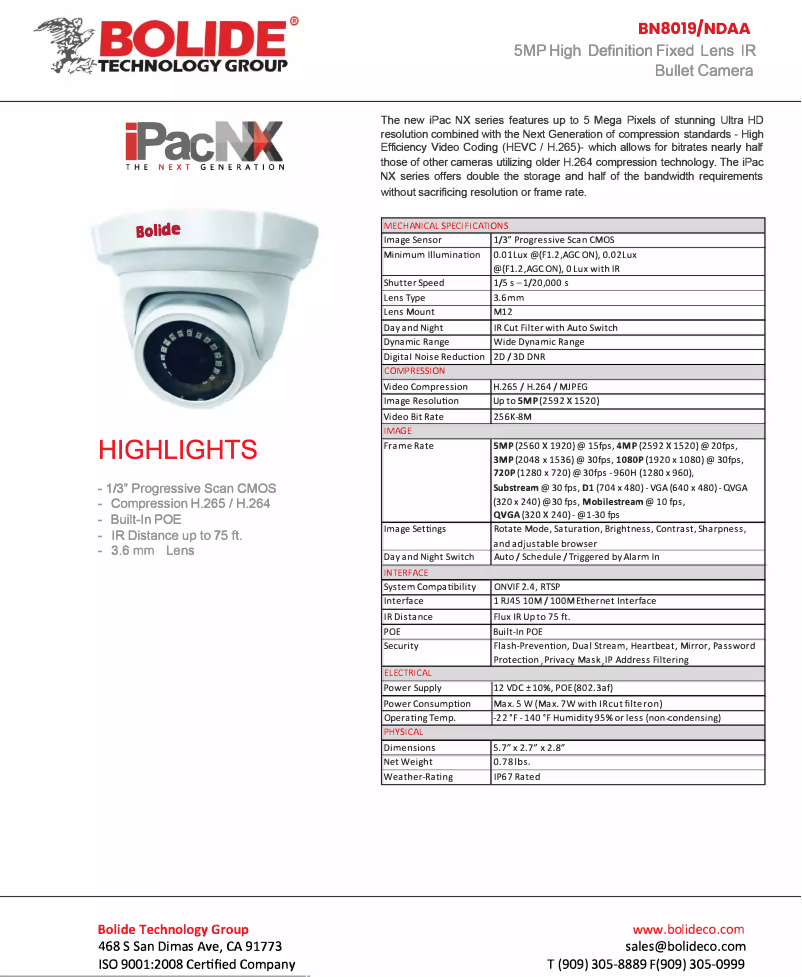 Image de la première page du manuel de l'appareil BN8019/NDAA