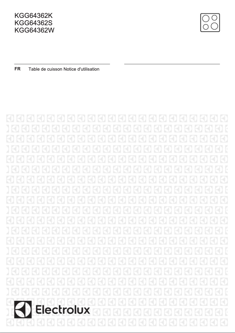 Page 1 de la notice Manuel utilisateur Electrolux KGG64362S