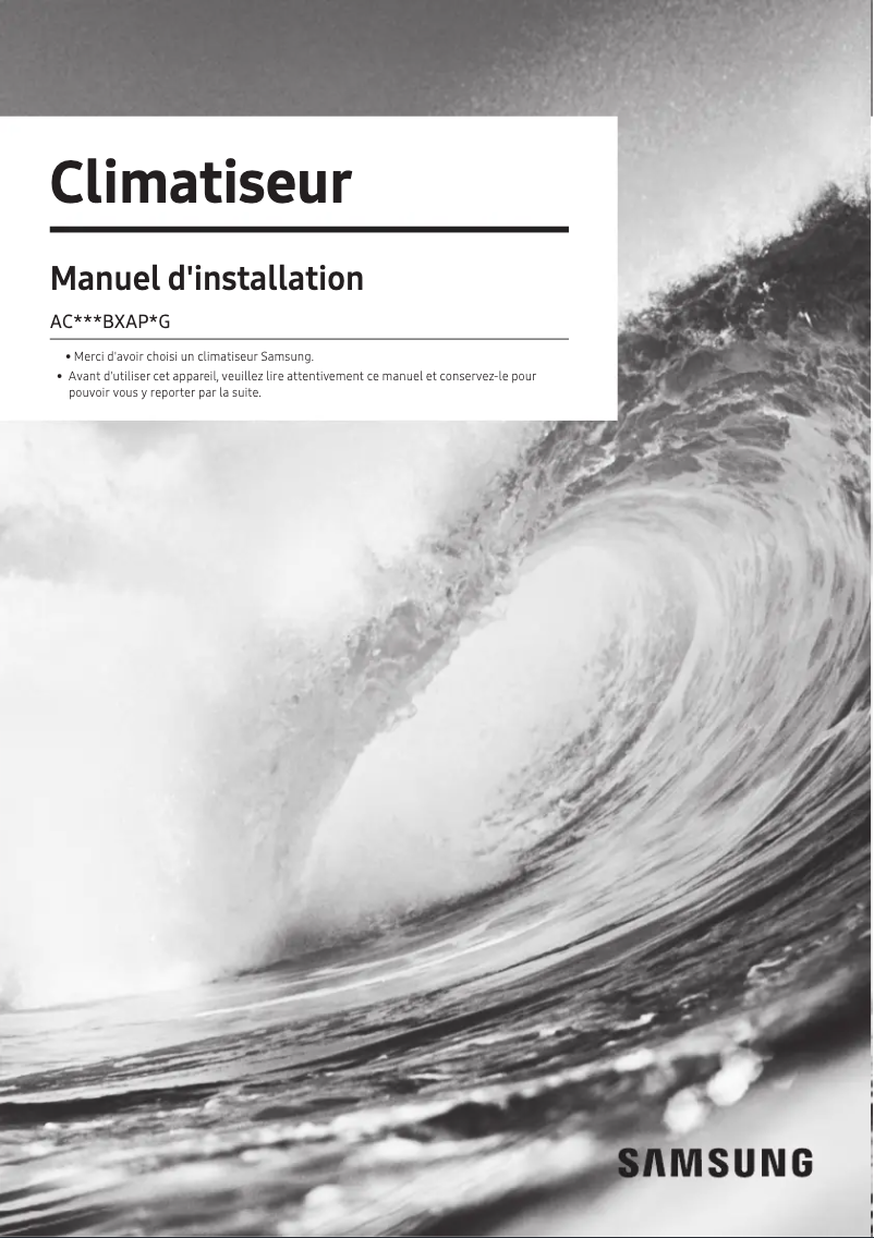 Page n°1 - Guide d'installation Samsung AC071BXAPKG