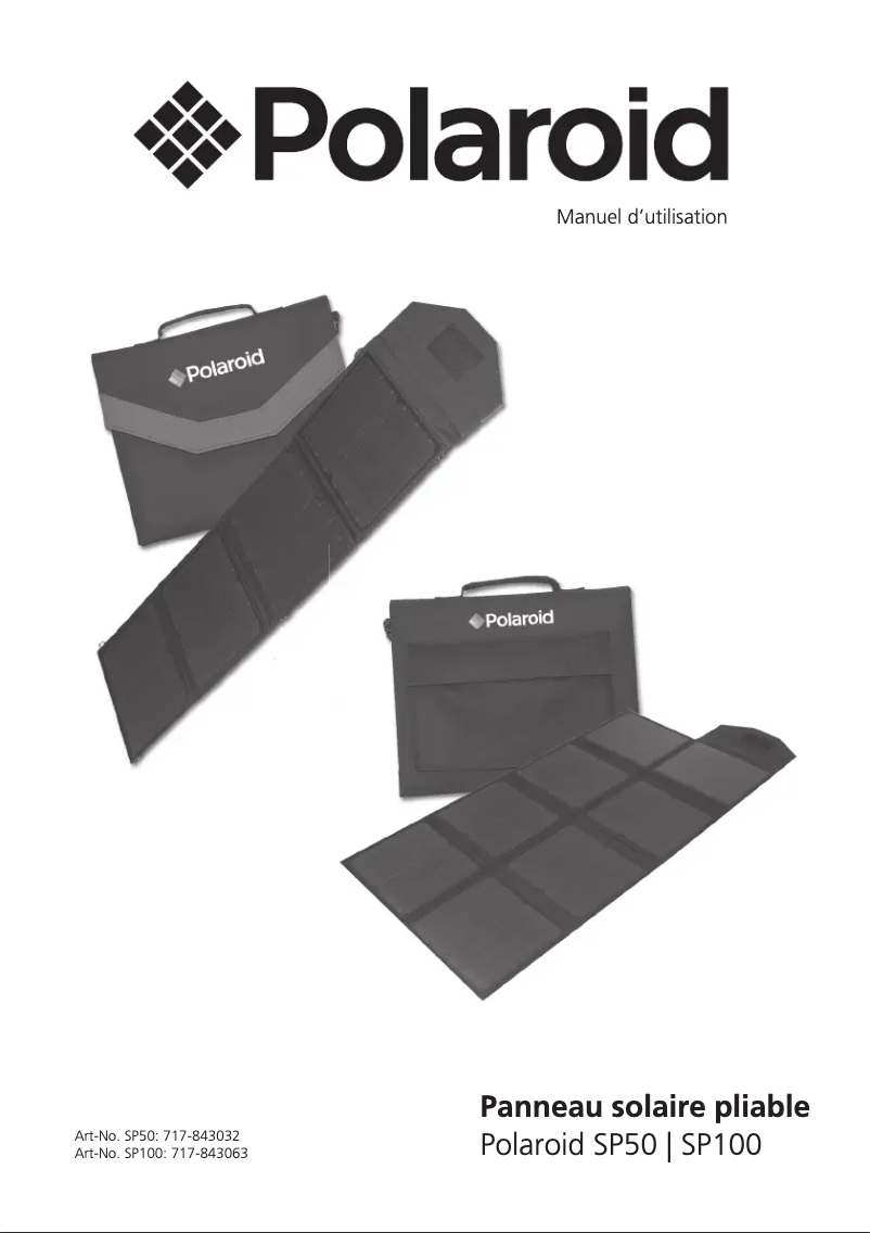 Image de la première page du manuel de l'appareil SP100