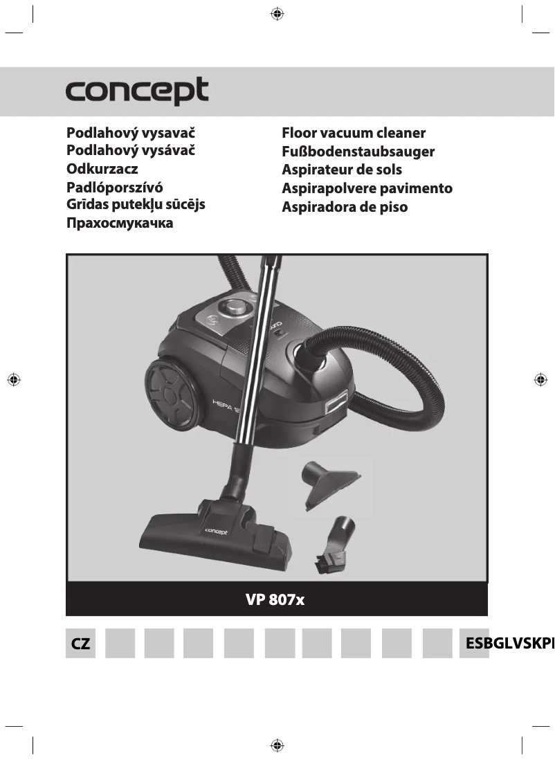 Page 1 de la notice Manuel utilisateur Concept VP8076