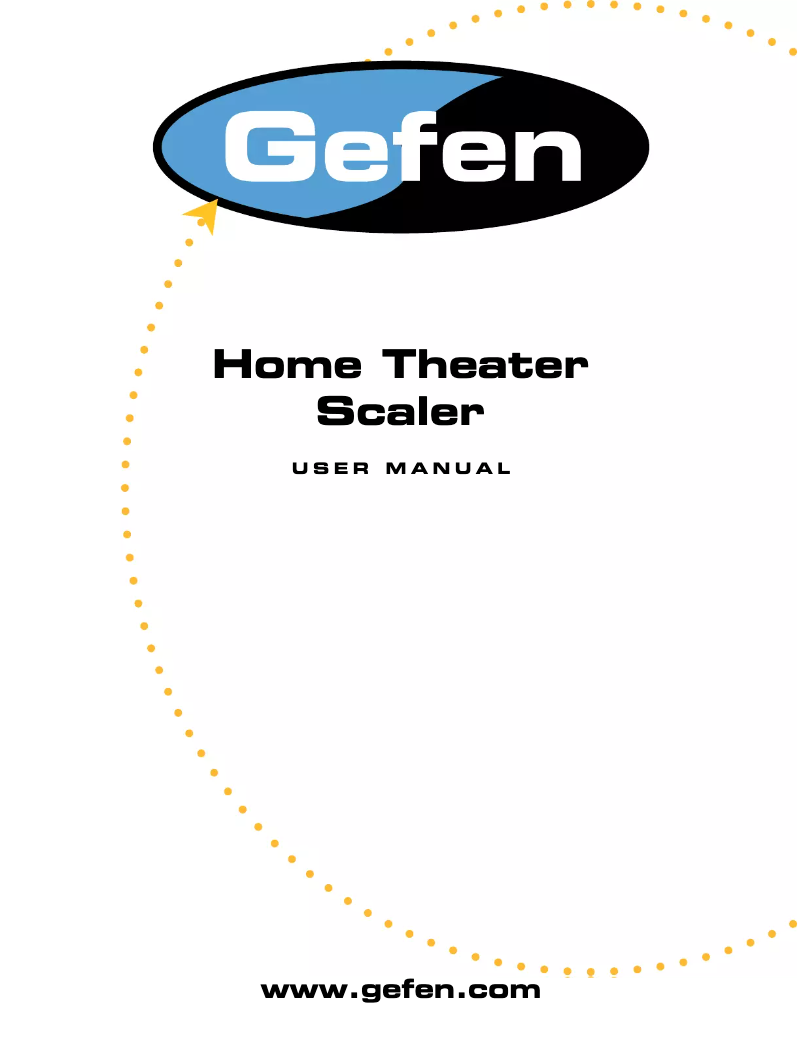 Page 1 de la notice Manuel utilisateur Gefen EXT-HOMETS