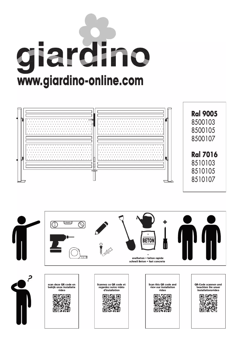 Image de la première page du manuel de l'appareil 8500107