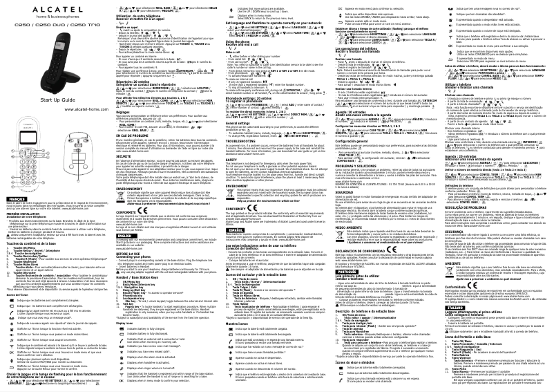 Page 1 de la notice Manuel utilisateur Alcatel C250 Duo