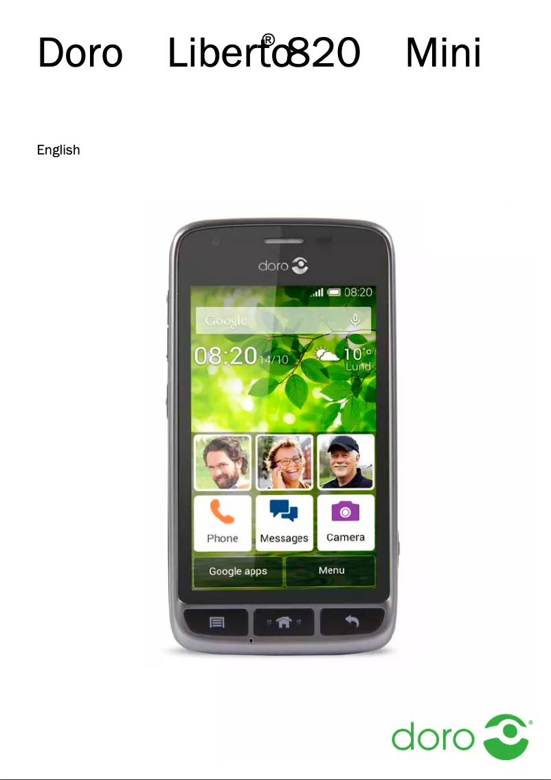 Page 1 de la notice Manuel utilisateur Doro Liberto 820 mini