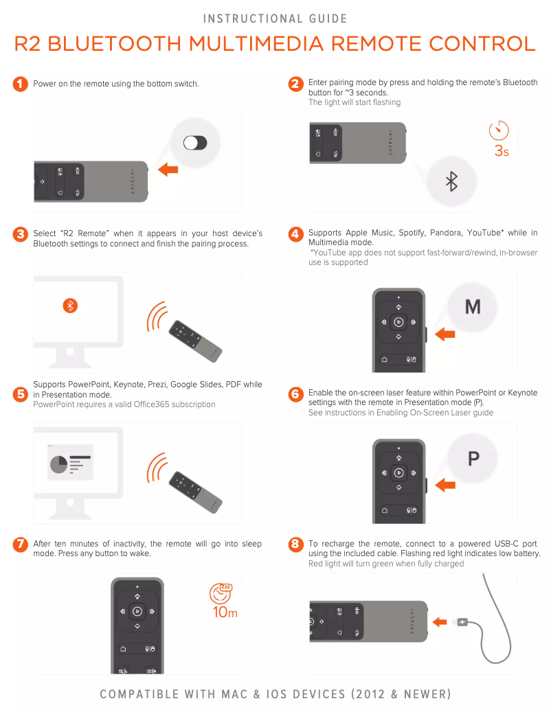 Page 1 de la notice Manuel utilisateur Satechi R2