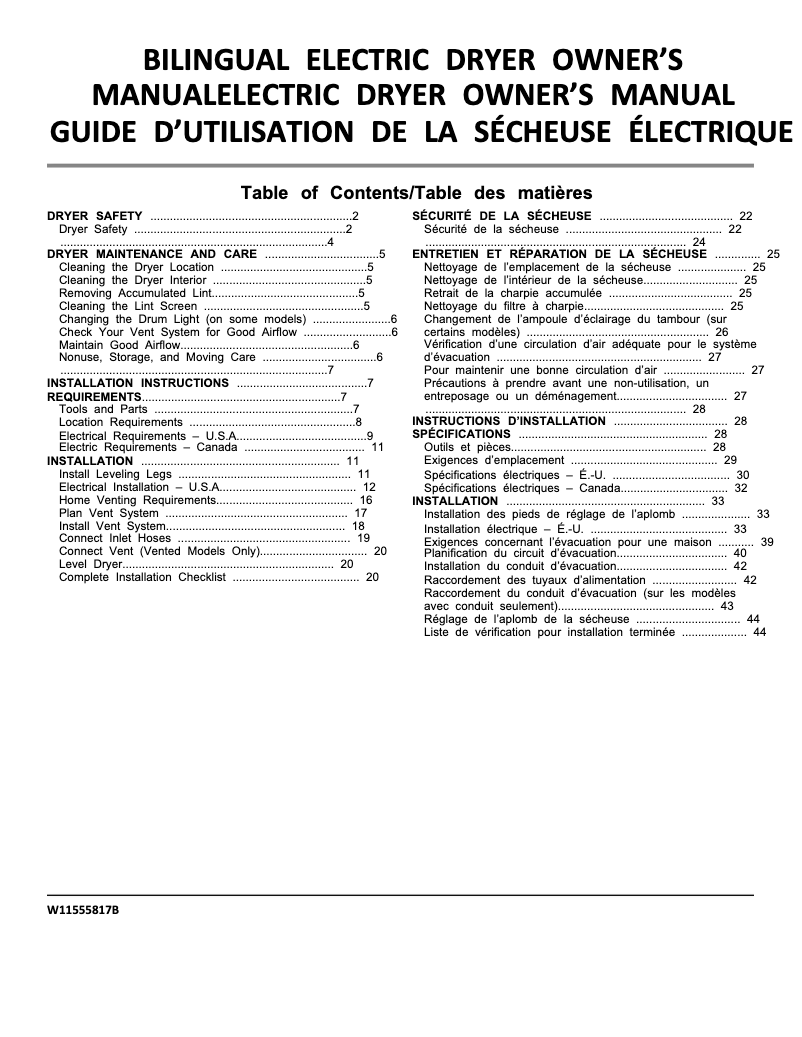Image de la première page du manuel de l'appareil YWED5620HW