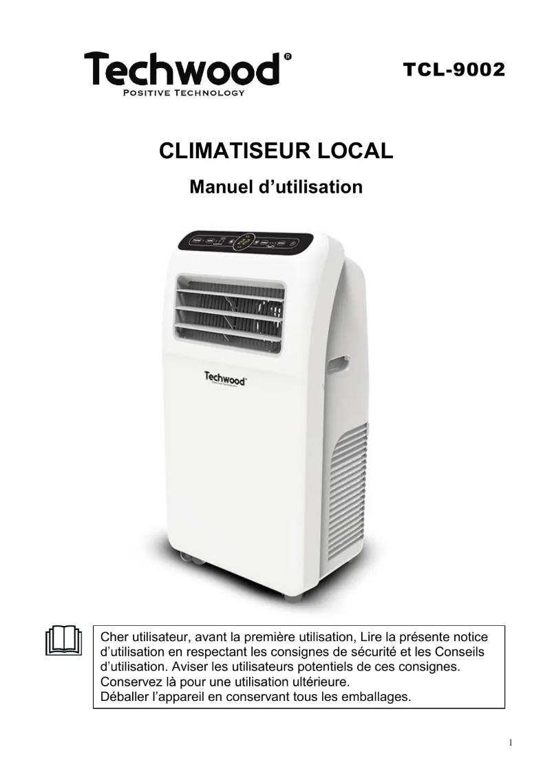 Page n°1 - Manuel utilisateur Techwood TCL-009
