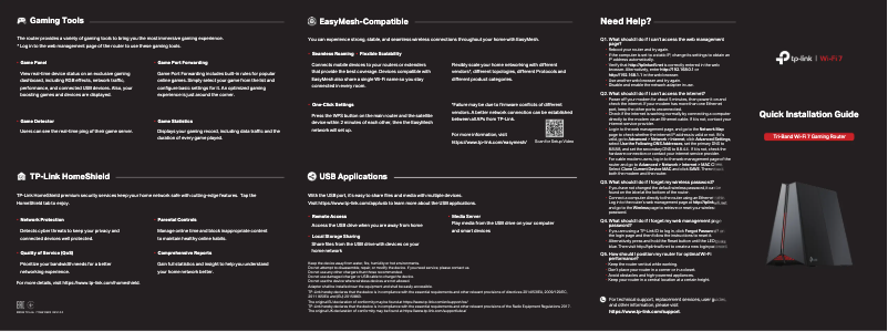 Page 1 de la notice Manuel utilisateur TP-Link Archer GE550