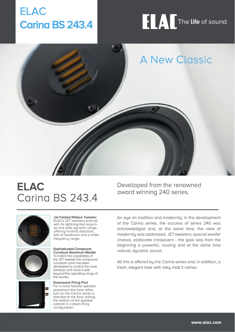 Image de la première page du manuel de l'appareil Carina BS243.4